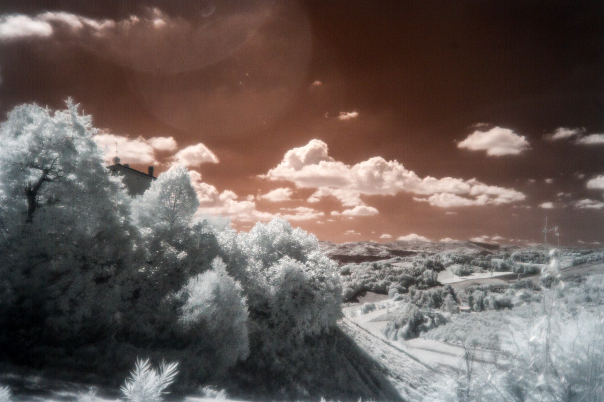 INFRARED IN A NORMAL AFTERNOON IN THE COUNTRY